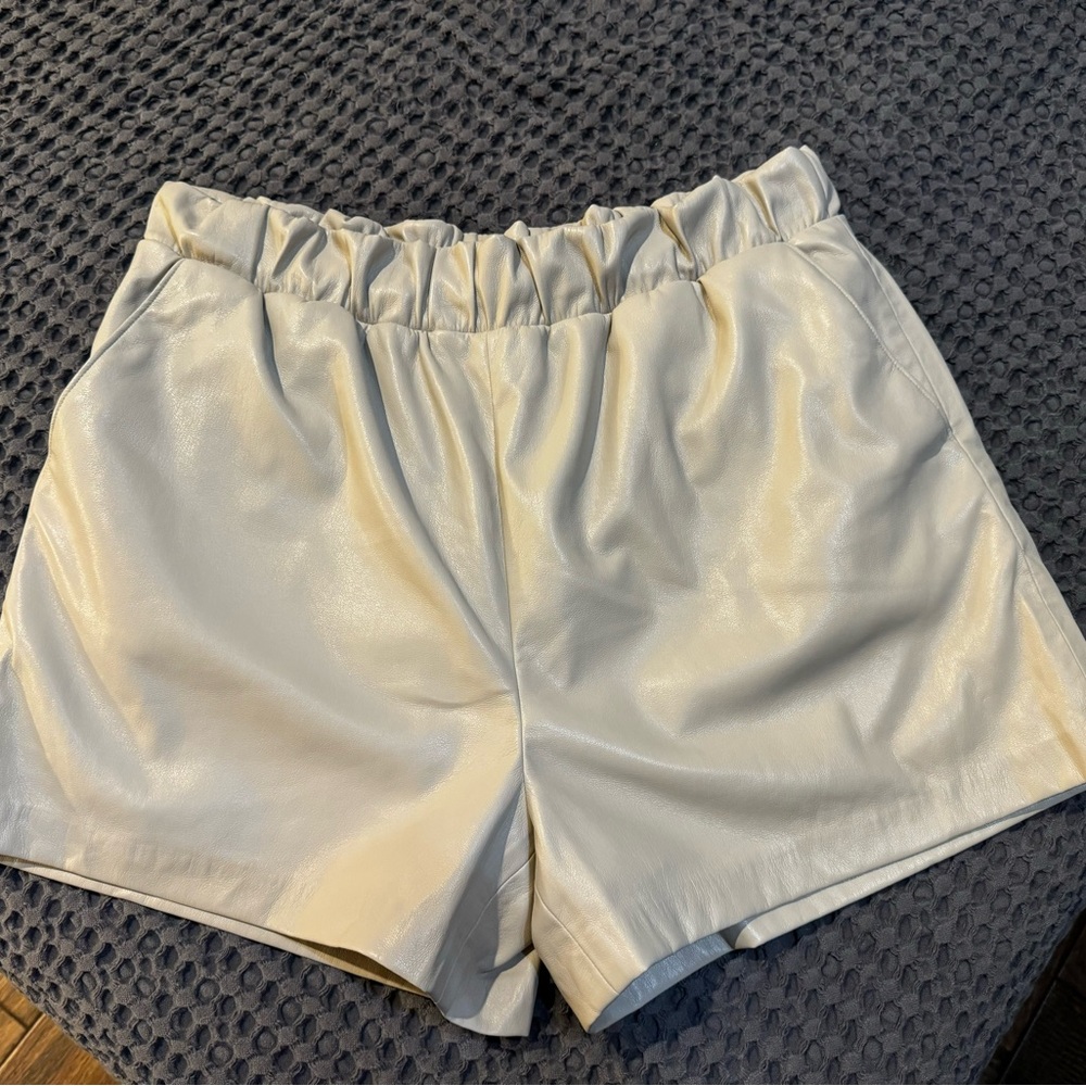 Anine Bing Sofia faux leather shorts